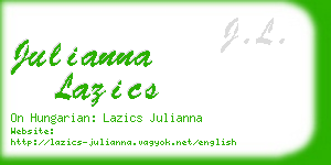 julianna lazics business card